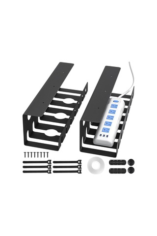 Suntek 2 Parça Tel Düzenleyici Kablo Tepsisi Masa Altı Boş