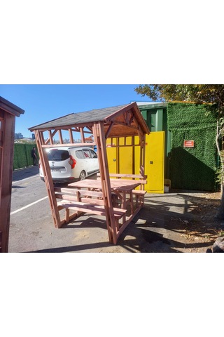 Banklı Pergola Çardak Gölgelik P43 Maun