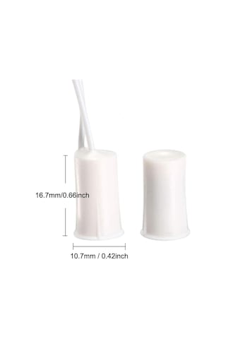 Rc-33 Nc Gömme Kablolu Güvenlik Pencere Kapı Kontak Sensörü Alarm Manyetik Saz Anahtarı Beyaz - 6 Set