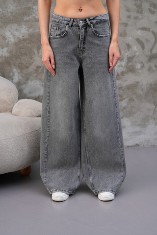 Cool Tarz Miami Antrasit Straight Wide Kadın Jean Antrasit Antrasit