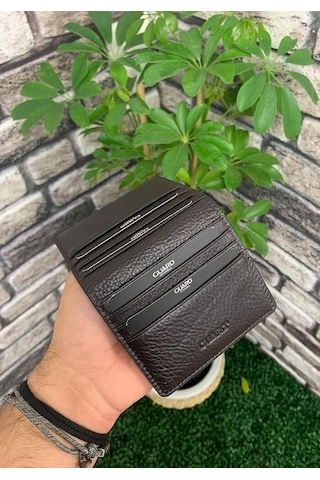 Guard Kahverengi Patlı Tasarım Hakiki Deri Kartlık Erkek / Kadın P5239 Kahverengi