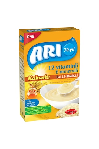 Arı Mama Kahvaltı Sütlü Ballı İrmikli Pirinç Unu 250 G