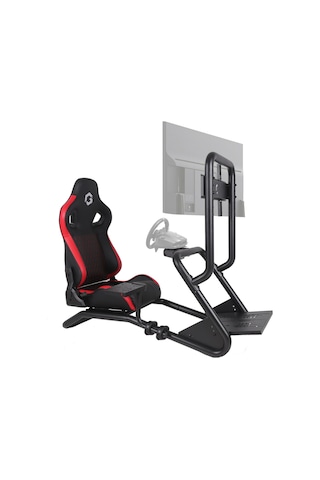 Gomprx-6013 Master Pro X Yarış Oyun Simülörü Kokpiti - Kırmızı/siyah