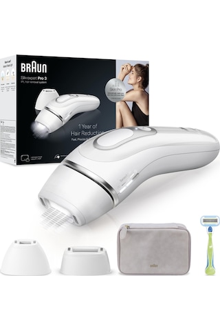 Braun IPL Silk Expert Pro 3 PL3132 2 Başlık İle Tüy Alma Lazer Epilatör + Venüs Tıraş Bıçağı + Çanta