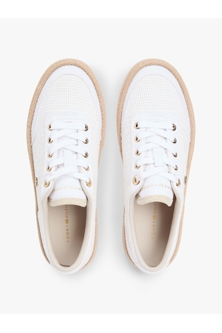 Tommy Hilfiger Th Foxıng Platform Rope Kadın Beyaz Sneakers - Fw0fw09173