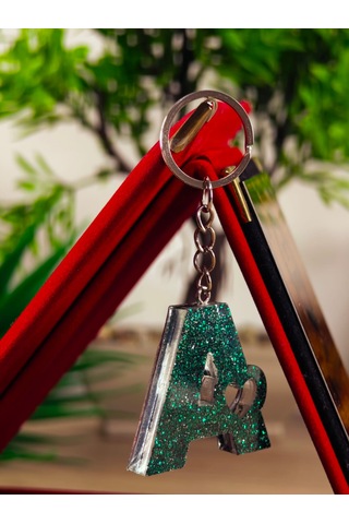 Harfli Anahtarlık Epoksi Kişiye Özel Yapım El Yapımı Harf Anahtarlık Kalp Model Özel Tasarım Hediyelik Ürün Kalp Desenli Simli Anahtarlık Antik Gümüş