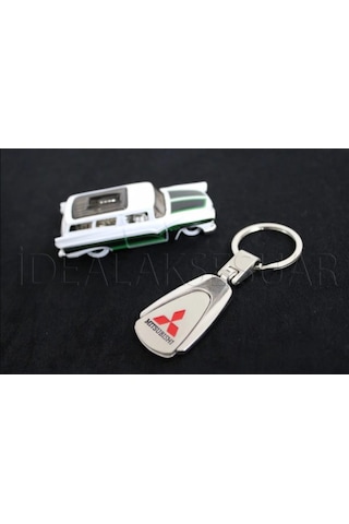Mitsubishi Metal Oval Anahtarlık Şık Kaliteli Aksesuar Çanta Araba New