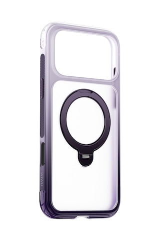 Apple iPhone Uyumlu 17 Pro Kılıf Wiwu As-204 Aeroshield Aurora Ultra M-safe Özellikli Airbag Standlı Kapak Mor