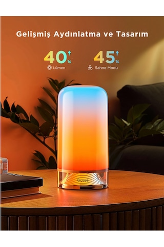 Govee Masa Lambası 2 RGBICWW H60223D1 Matter Alexa Google Asst. Destekli Yarı Şeffaf