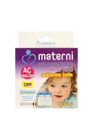 Materni Biberon Süt Saklama Kabı 2 x 80 ML
