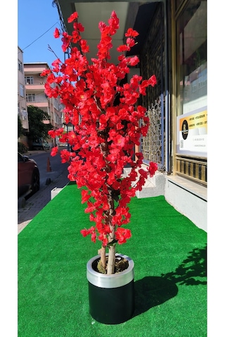 Rüzgar Yapay Çiçekçilik 140 Cm Fuşya Bahardali Ağacı Fusya