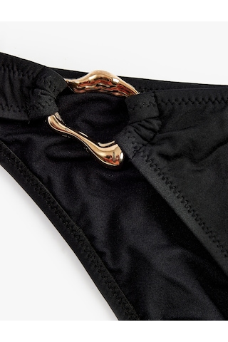 Koton Metal Toka Detaylı Klasik Bikini Altı Siyah 6sak00087mm