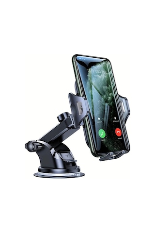 Primepickings Black- Araç Telefon Tutucu Uzun Kollu Emniyetli Telefon Tutucu Sabitleme Aparatı