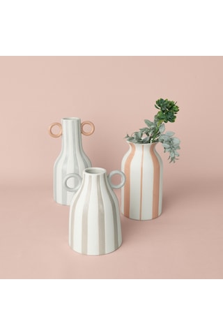 Linens Minella 14x13x26 Cm Vazo Gri Mercan Çok Renkli