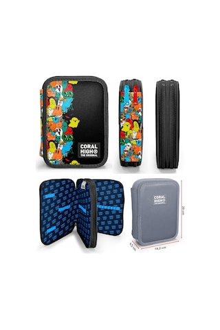 Coral High Siyah Hayaletler Erkek Çocuk Okul Çantası Ve Organizer Kalemlik Seti 23774 11150 Siyah