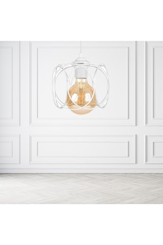 Evo Otantik Beyaz Metal Avize Hol Giriş Sarkıt Beyaz