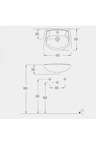 Serel Tek Lavabo Batarya Banklı 35x45 Cm Beyaz - 2741dss000 Diğer
