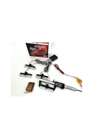 Turuncu Panjur Led 4lü Çakarlı Modlu Kumandalı 12v