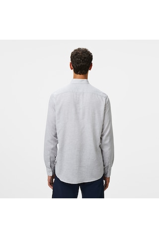 Nautica Erkek Gri Classic Fit Çizgili Gömlek Çizgili W55407t Gri