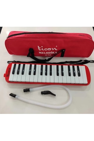 Melodika 32 Tuşlu Çantalı Kırmızı Kırmızı