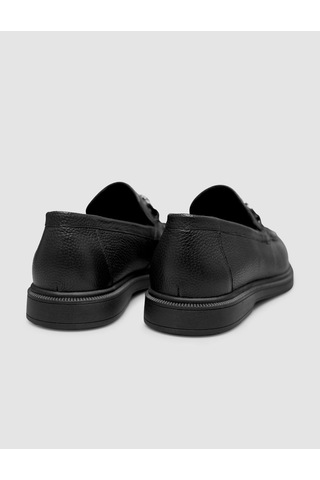 Vesamo Cabani Hakiki Deri Siyah Erkek Loafer Ayakkabı
