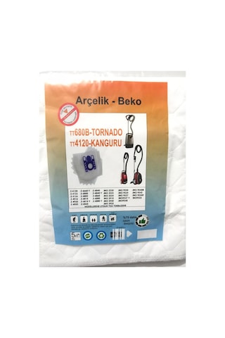 Arçelik S4120 Sentetik Süpürge Uyumlu Toz Torbası 5 Adet