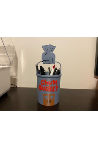 Chum Bucket Tasarımlı Kalemlik Masa Üstü Düzenleyici