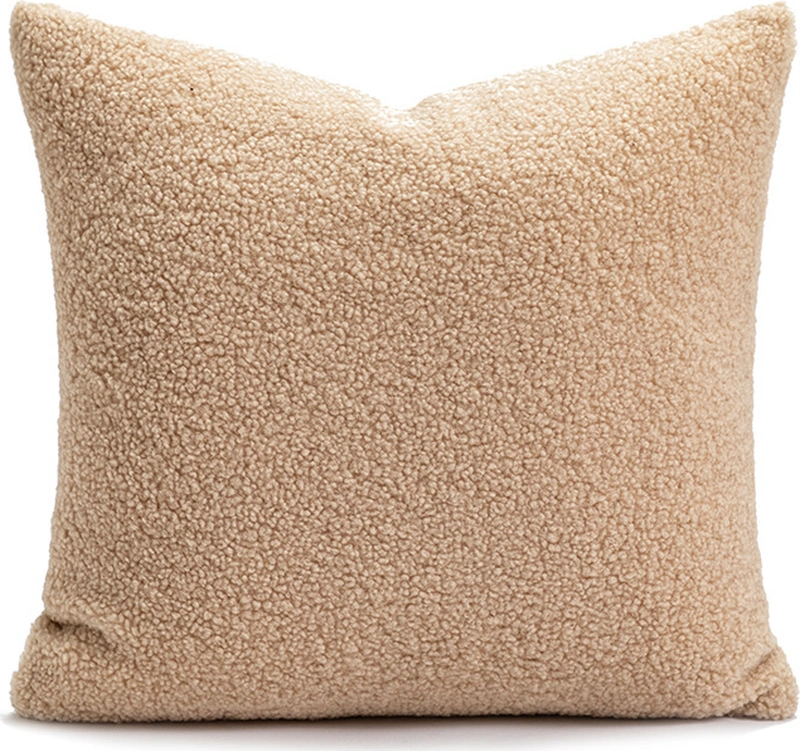 Monyee Noel Temalı Ins Tarzı Koltuk Yastığı - Dikişli Kemer Kumaşı, Otomobil & Salon Kullanıma Uygun, 45x45 Cm, Yastık İçi Hariç Teddy 109 Hafif Kahve