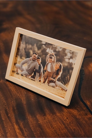 Huhuli İskandinav Dekoratif Ahşap Fotoğraf Çerçevesi 15 x 21 CM