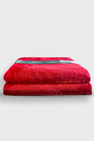 Warm Embrase Kırmızı Çift Kişilik Peluş Battaniye Kırmızı