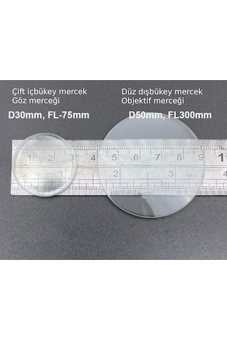ECE Galileo Teleskobu İçin Özel İçbükey & Dışbükey Cam Mercek Seti 2’li