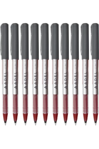 Adel Z-ball Roller Kalem 0.7 Mm Kırmızı 10 Adet