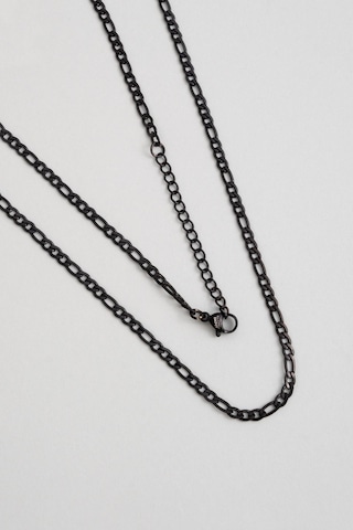 So Chic Klasik Siyah Rodyum Kaplama Çelik Erkek Kolye