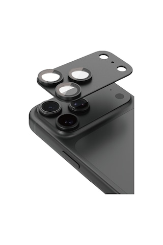 Hdd Apple İphone 18 Pro Max Uyumlu Ar+af Sapphire Kamera Cam Koruyucu - Siyah