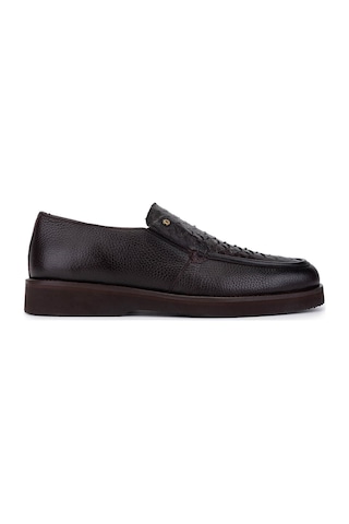 Tamer Tanca Erkek Hakiki Deri Loafer Ayakkabı 1008 3502 Erk Ayk Sk25-26 Kahve Dr/yln Kahverengi