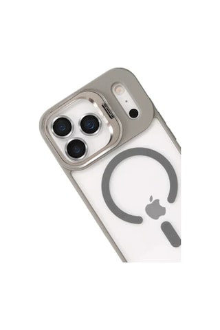İphone 17 Pro Max İçin Uyumlu Standlı Ve Kamera Lens li Şarj Özellikli Ultra Lüks Kılıf