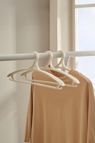 3 Lü Geniş Kıyafet Ve Elbise Askısı Beyaz 43 Cm Askı Siyah