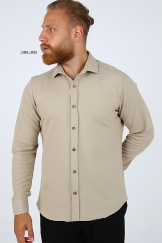 Brango 13346 Erkek Spor Gömlek Bej