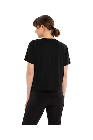 Inguz Modal Bisiklet Yaka Basic Yoga T-shirt SIYAH