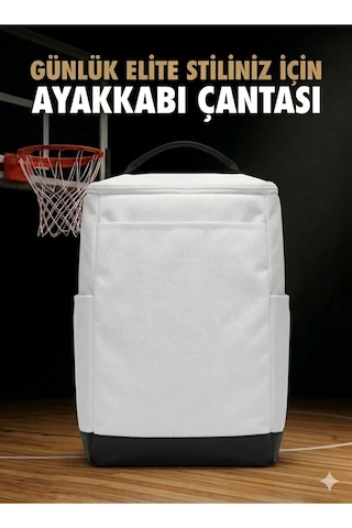 Varsity Elite Basketbol El Ayakkabı Çantası Ve Krampon Taşıma Çantası Beyaz