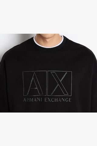 Armani Exchange Erkek Bisiklet Yaka Sweatshirt-siyah Siyah