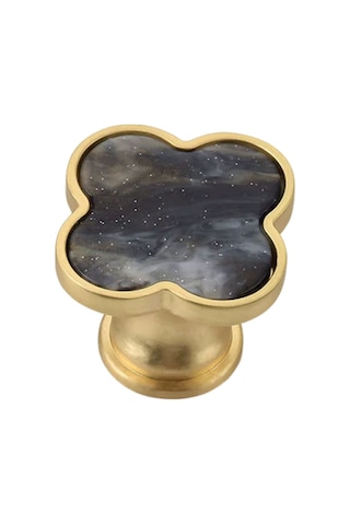 Hfambition Altın Bakır Kapak Çiftliği Desenli Dolap Düğmeleri - 6 Adet Çinko Alaşımlı Tek Delik Kabinet Tutamakları