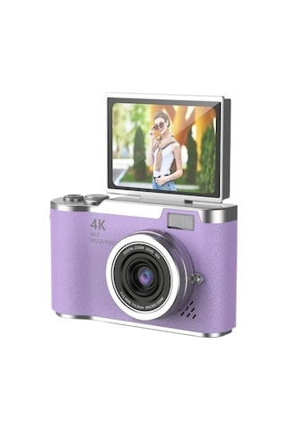 4k Dijital Kamera 48 Mp Flip Ekran Vlog Ve Fotoğraf Makinesi Çocuk Kamera