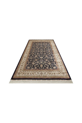 Eko Halı Isfahan Isf 03 Navy Cream Klasik Desenli Yüksek Kalite Sık Dokuma Makine Halısı