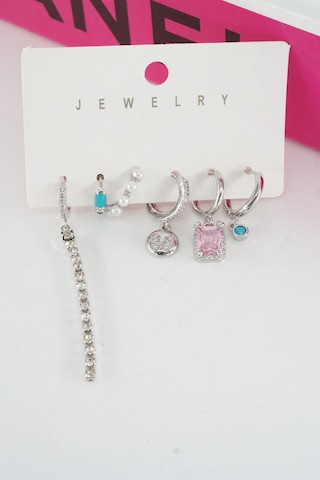 Kadın Vip Seri Özel Tasarım Baget Zirkon Taşlı 6'lı Küpe Seti 0000112