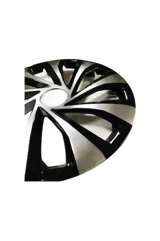 Volvo S40 Uyumlu 15 Inç Piano Black Siyah Gri Jant Kapağı 4 Adet Set