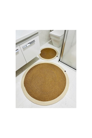 Hasır,jüt, Kilim, Paspas, Mutfak Halısı, Banyo Paspası, Halı,yolluk,2 Li Takım Daire Hasır-krem Hasır-krem