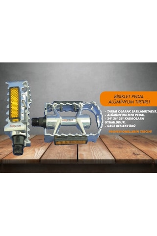Asm Bisiklet Pedal Takımı Alüminyum - Tırtıklı