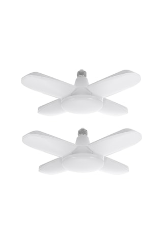 Neevoyu Dört Bölmeli Ayarlanabilir Garaj Lambası, Ac 85-265v Beyaz Işık, 60w 6000lm, E26/e27, 2 Adet Paket Diğer