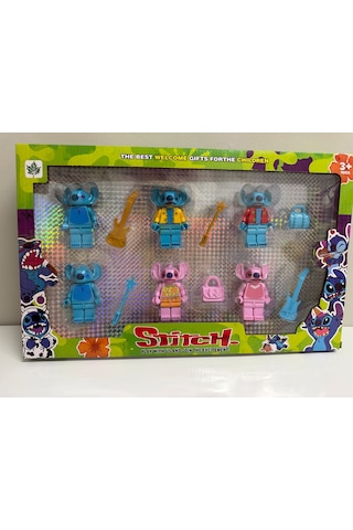 Stitch Figür Seti Aksesuarli Oyuncak Set 12 Parça Çok Renkli